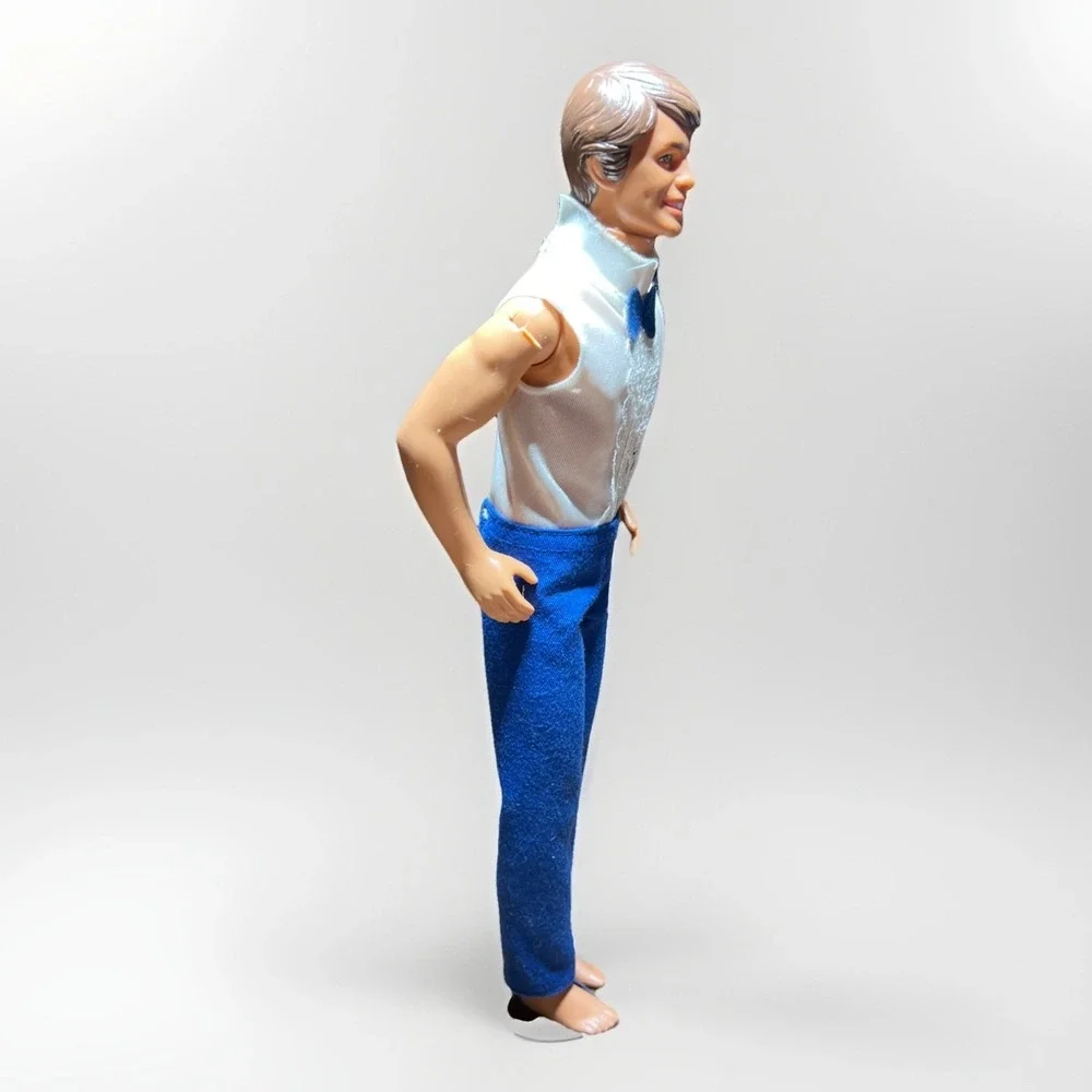 Vintage 1980's Mattel Barbie Ken Doll Hair Blue Eyes‎ w/ Sleeveless Tux Shirt K2
